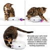 image:imagePetFusion Ambush Cat Toy Electronic Rotating Feather 3 Play Modes Quiet  Nighttime light auto shut off batteries includedPearl