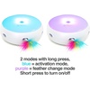 image:imagePetFusion Ambush Cat Toy Electronic Rotating Feather 3 Play Modes Quiet  Nighttime light auto shut off batteries includedPearl