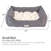 image:imagePetFusion Calming Cuddler AntiAnxiety Dog and Cat Bed for Small Dogs  Loose Blanket Promotes Burrowing for Dogs and Kneading for Cats CertiPURUS Memory FoamGreyIvory