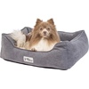 image:imagePetFusion Calming Cuddler AntiAnxiety Dog and Cat Bed for Small Dogs  Loose Blanket Promotes Burrowing for Dogs and Kneading for Cats CertiPURUS Memory FoamGreyIvory