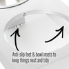 image:imagePetFusion Elevated Bamboo Dog Feeder New with Water Resistant Seal 8 Height for Medium amp Large Dogs 2 US Food Grade Stainless Steel 56 oz BowlsWhite