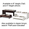 image:imagePetFusion Elevated Bamboo Dog Feeder New with Water Resistant Seal 8 Height for Medium amp Large Dogs 2 US Food Grade Stainless Steel 56 oz BowlsWhite