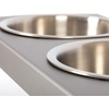 image:imagePetFusion Elevated Dog Bowls Cat Bowls  Premium Anodized Aluminum Feeder Short 4 Us Food Grade Stainless Steel Raised BowlsMetallic GrayTall  8