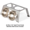 image:imagePetFusion Elevated Dog Bowls Cat Bowls  Premium Anodized Aluminum Feeder Short 4 Us Food Grade Stainless Steel Raised BowlsMetallic GrayTall  8