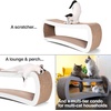 image:imagePetFusion Jumbo Cat Scratcher Lounge White 39 x 11 x 14 inch 4 Cardboard Scratching Surfaces and 2 Levels Scratch Play Perch and Hide100 Recyclable Cardboard Cat Lounge  4 Cardboard Scratching Surfaces and 2 Levels Scratch Play Perch and Hide 100 Recyclable Cardboard