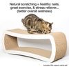 image:imagePetFusion Jumbo Cat Scratcher Lounge White 39 x 11 x 14 inch 4 Cardboard Scratching Surfaces and 2 Levels Scratch Play Perch and Hide100 Recyclable Cardboard Cat Lounge  4 Cardboard Scratching Surfaces and 2 Levels Scratch Play Perch and Hide 100 Recyclable Cardboard