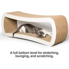 image:imagePetFusion Jumbo Cat Scratcher Lounge White 39 x 11 x 14 inch 4 Cardboard Scratching Surfaces and 2 Levels Scratch Play Perch and Hide100 Recyclable Cardboard Cat Lounge  4 Cardboard Scratching Surfaces and 2 Levels Scratch Play Perch and Hide 100 Recyclable Cardboard