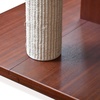 image:imagePetFusion Modern Cat Tree House amp Tall Scratching Post 33 tall Modern and neutral platforms Espresso finish Chestnut brownChestnut brown