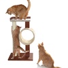 image:imagePetFusion Modern Cat Tree House amp Tall Scratching Post 33 tall Modern and neutral platforms Espresso finish Chestnut brownChestnut brown