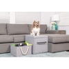 image:imagePetFusion MultiPurpose Pet Stairs Foldaway Cat and Dog Steps Ottoman and Toy Basket amp Storage Great for Window Perch 18x18x18 Perfect for Couch Bed or Window