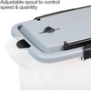 image:imagePetFusion Portable Litter Storage Container Holds up to 25lbs and 10oz  Holds up to 25 lbs10 Gallons for Dry Dog and Cat Food Adjustable Spout Back and Top Handles Heavy Duty Wheels