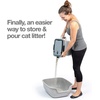 image:imagePetFusion Portable Litter Storage Container Holds up to 25lbs and 10oz  Holds up to 25 lbs10 Gallons for Dry Dog and Cat Food Adjustable Spout Back and Top Handles Heavy Duty Wheels