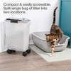 image:imagePetFusion Portable Litter Storage Container Holds up to 25lbs and 10oz  Holds up to 25 lbs10 Gallons for Dry Dog and Cat Food Adjustable Spout Back and Top Handles Heavy Duty Wheels