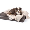 image:imagePetFusion Premium Cat and Dog Cooling Blanket Grey and Brown  Lightweight Machine Washable Multiple Sizes for Pets Small to XLCool Brown