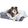 image:imagePetFusion Premium Cat and Dog Cooling Blanket Grey and Brown  Lightweight Machine Washable Multiple Sizes for Pets Small to XLCool Grey