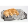 image:imagePetFusion Premium Dog amp Cat Blanket  Ultra Soft Pet Blanket Available in Plush or Quilted 2 Colors Grey Brown  Perfect for Small Dogs amp Large DogsGrey