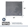image:imagePetFusion Premium Dog amp Cat Blanket  Ultra Soft Pet Blanket Available in Plush or Quilted 2 Colors Grey Brown  Perfect for Small Dogs amp Large DogsGrey