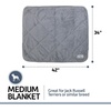 image:imagePetFusion Premium Dog amp Cat Blanket  Ultra Soft Pet Blanket Available in Plush or Quilted 2 Colors Grey Brown  Perfect for Small Dogs amp Large DogsGrey
