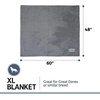 image:imagePetFusion Premium Dog amp Cat Blanket  Ultra Soft Pet Blanket Available in Plush or Quilted 2 Colors Grey Brown  Perfect for Small Dogs amp Large DogsGrey