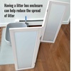 image:imagePetFusion Privacy Screen Cat Litter Box Furniture 48L x 06W x 36H Walnut Brown  48 InL x 06 InW x 36 InHCloud White