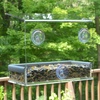 image:imagePetFusion Tranquility Window Bird Feeder in Premium Lucite Acrylic I Removable Tray II 3 Perches ClearNarrowA