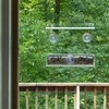 image:imagePetFusion Tranquility Window Bird Feeder in Premium Lucite Acrylic I Removable Tray II 3 Perches ClearNarrowA