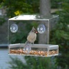 image:imagePetFusion Tranquility Window Bird Feeder in Premium Lucite Acrylic I Removable Tray II 3 Perches ClearNarrowA