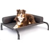 image:imagePetFusion Ultimate Elevated Outdoor Dog Bed  Large or Extra Large  Durable Steel Frame  370 GSM Breathable Water Resistant Polyester  Incl Protective Cover  12 Month WarrantyDark Grey