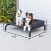 image:imagePetFusion Ultimate Elevated Outdoor Dog Bed  Large or Extra Large  Durable Steel Frame  370 GSM Breathable Water Resistant Polyester  Incl Protective Cover  12 Month WarrantyDark Grey