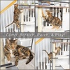 image:imagePetFusion VersiCLimb Cat Climber Tall Scratching Post with Hammock Tower  Active play and rest in one doubles display shelfBrown