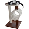 image:imagePetFusion Modern Cat Tree House amp Tall Scratching Post 33 tall Modern and neutral platforms Espresso finish Chestnut brownChestnut brown