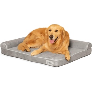 image:imagePetFusion BetterLounge Orthopedic Dog Bed  Solid CertiPURUS Memory Foam Waterproof liner  Medium  Large amp XL  Removable MicroSuede Cover Available Separately 1 YR WarrGreyGrey