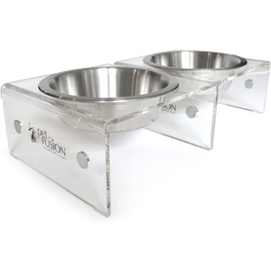 image:imagePetFusion Elevated Dog Bowls Cat Bowls Innovative Raised Pet FeederTranslucent