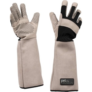 image:imagePetFusion Multipurpose Pet Glove for Grooming Trips to Vet Handling Puncture amp Scratch Resistant Water Resistant 12 Month Warranty for Manufacturer Defects GreyGrey
