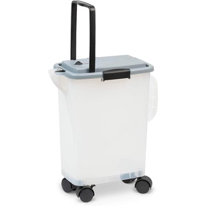 image:imagePetFusion Portable Litter Storage Container Holds up to 25lbs and 10oz  Holds up to 25 lbs10 Gallons for Dry Dog and Cat Food Adjustable Spout Back and Top Handles Heavy Duty Wheels