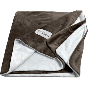 image:imagePetFusion Premium Dog amp Cat Blanket  Ultra Soft Pet Blanket Available in Plush or Quilted 2 Colors Grey Brown  Perfect for Small Dogs amp Large DogsBrown