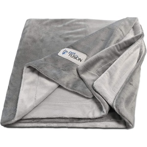 image:imagePetFusion Premium Dog amp Cat Blanket  Ultra Soft Pet Blanket Available in Plush or Quilted 2 Colors Grey Brown  Perfect for Small Dogs amp Large DogsGrey