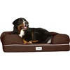 image:imagePetFusion Ultimate Dog Bed Orthopedic Memory Foam Multiple SizesColors Medium Firmness Pillow Waterproof Liner YKK Zippers Breathable 35 Cotton Cover1yr WarrantyBrown XLarge 44x34